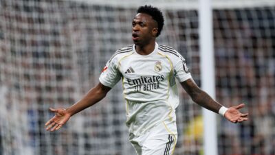 Vinícius Júnior durante un partido con el Real Madrid