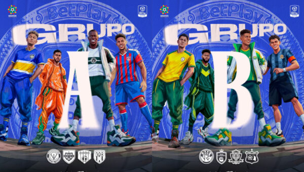 Gráfico con los grupos A y B de los cuadrangulares semifinales del Torneo BetPlay 2026-II