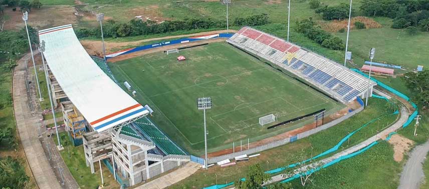 Vista aérea del estadio Jaraguay de Montería, casa de Jaguares de Córdoba